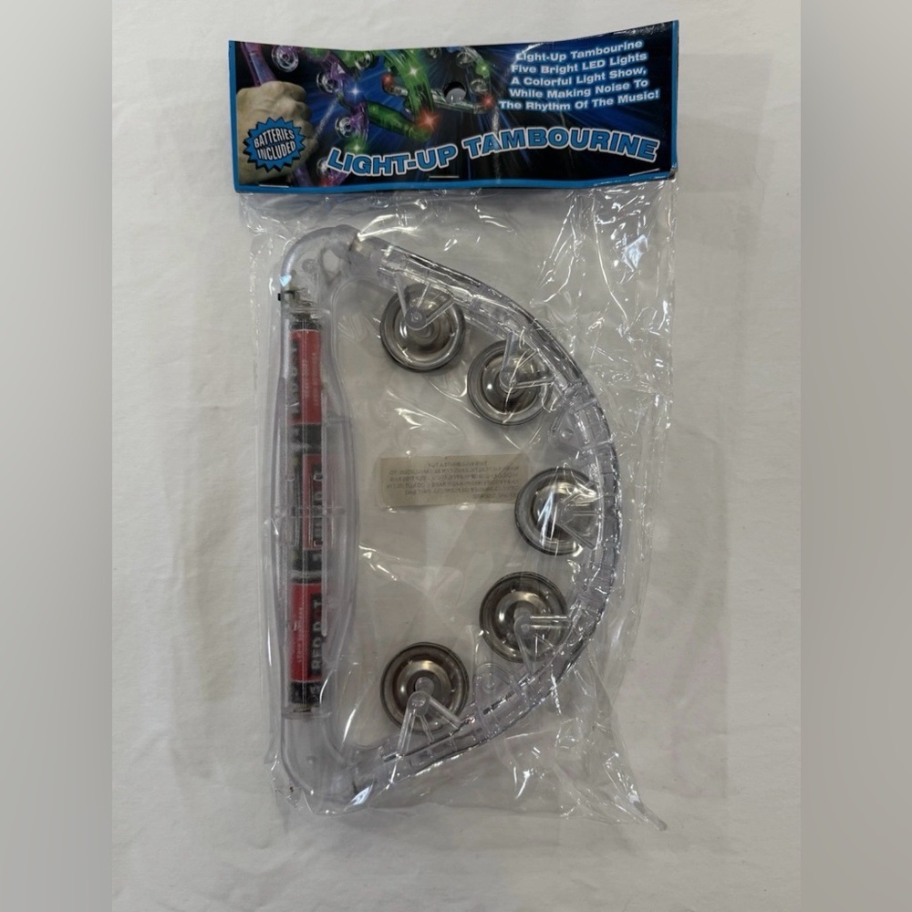 Light Up Tambourine With 5 Bright Led Lights With Batteries